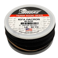 Sabre IGFA Premium Black Dacron Fishing  Backing Line 50yd - Choose Lb