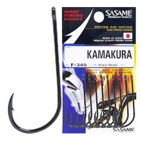 Sasame F-345 Kamakura Black Long Shank Bait Fishing Hook - Choose Size