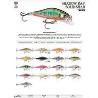 Rapala Shadow Rap Solid Shad 5cm Hard Body Fishing Lure - Choose Colour