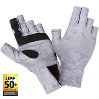 Shimano 2021 Sun Gloves UPF Grey Dot Camo Colour - Choose Size