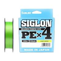 Sunline Siglon PE x4 Light Green Braid Fishing Line 300m - Choose Lb