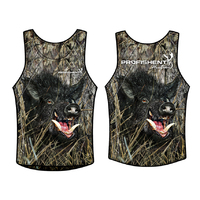 Profishent Sublimated Black Pig Camo Singlet - Choose Size