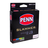 Penn 2022 Slammer 400m Multi Colour Braid Fishing Line - Choose Lb