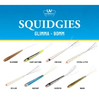 Squidgies 2025 Glimma 90mm Soft Plastic Fishing Lure - Choose Colour