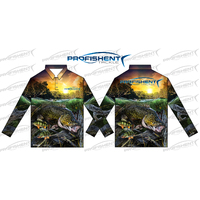Profishent Tackle Fishing Shirt Sublimated Murray-Cod Redfin - Choose Size (SLSCODR)
