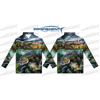 Profishent Kids Sublimated Long Sleeved Barra Camo Pink #4