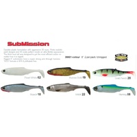 Biwaa SubMission 8" Soft Plastic Unrigged Soft Plastic Fishing Lure (Pack of 2) - Choose Colour