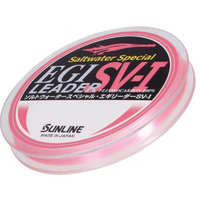 Sunline Egi Pink SV-1 30m Fluorocarbon Fishing Leader - Choose Lb