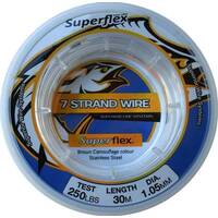 Superflex 7 Strand 10m Stainless Steel Fishing Wire Leader - Choose Lb Tested