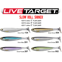 Live Target Slow Roll Shiner 4 inch LiveTarget Paddletail Swimbait Realistic Multi-Species Lure