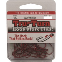 Tru Turn 063 Bulk Pack (25 Hooks) Red Long Shank Baitholder Fishing Hook - Choose Size