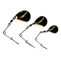 TT Lures Jig Spinner Brass (Gold) Colorado 3pk Soft Plastic Lure Attachment - Choose Size