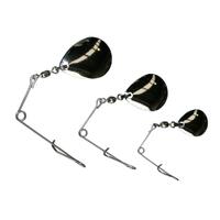 TT Lures Jig Spinner Nickel (Silver) Colorado 3pk Soft Plastic Lure Attachment - Choose Size
