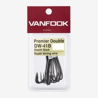 Vanfook DW-31B Stealth Black Standard Wire Double Fishing Hook