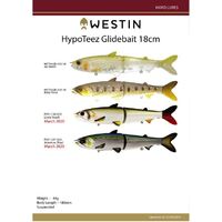 Westin Hypoteez Glide Bait 18cm Suspending Glidebait Fishing Lure - Choose Colour