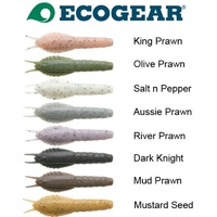 Ecogear Aqua Bream 8+2 pcs Prawn 40 Soft Plastic Fishing Lures Shrimp - Choose Colour