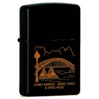 Zippo Windproof Lighter Sydney Harbour Black Matte