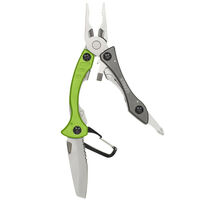 Gerber Crucial Green Multi Tool Multi Plier Carabiner Clip Knife