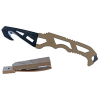 Gerber USA Made Military Crisis Hook Fix Blade Tan Strap Cutter Knife Rescue Tool