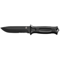 Gerber USA Made StrongArm Fixed Blade Serrated Tactical Knife - Black