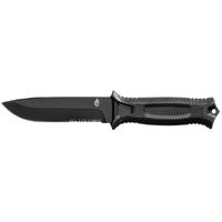 Gerber USA Made StrongArm Fixed Blade Serrated Tactical Knife - Black