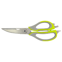 Mustad 8 Inch Green Stainless Steel Bait Scissor Pearl Nickel - MT122