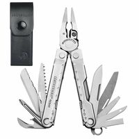Discontinued - Leatherman Rebar Stainless Steel Multi-Tool With Leather Sheath