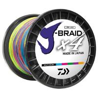 Daiwa J Briad x4 1500m Multi Colour Braid Fishing Line #65lb