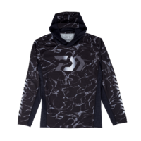 Daiwa Splash Jersey Fishing Shirt With Hood Black Size XL