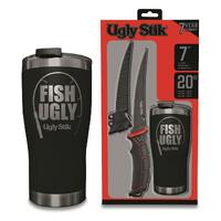 Ugly Stik 7" Fillet Knife With 20 Oz Tumbler Mug Gift Set