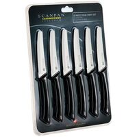 Scanpan Spectrum Black Steak Knife 6 Pieces Set