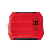 Jackall 1500D Double Open Polypropylene Tackle Storage Lure Box #Clear Red