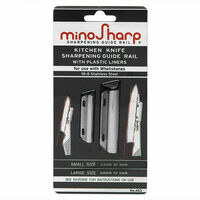 Global Kitchen Knife Sharpening Guide Rail Set 2pc Large & Small For Whetstones