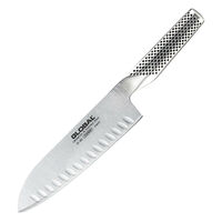 Global Knives G-80 18cm Santoku Kitchen Knife Granton Edge Fluted Blade