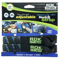 ROK Straps Heavy Duty Motorcycle Motorbike Bike Luggage Tie Down Straps - Pair