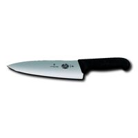 Victorinox Cook Chef's 20cm Carving Knife Extra Wide Blade Black Fibrox Handle 5.2063.20