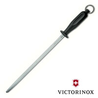 Victorinox Butchers Sharpening Steel 30cm Round Middle Fine Cut Black