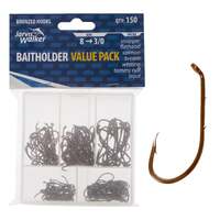 Jarvis Walker Baitholder Fishing Hook Assorted Sizes - 150 pk