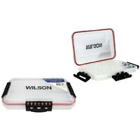 Small Wilson Deluxe Waterproof Fishing Tackle Tray - Worm Proof Tackle Box