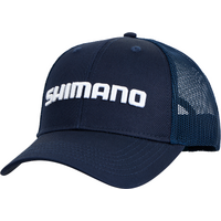 Shimano Corporate Woven Navy Blue Trucker Cap Headwear