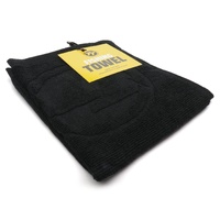 TT Lures 100% Cotton Fishing Towel Black With Plastic Swivel Carabiner