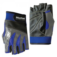  Mustad Half Finger Casting Fishing Gloves - General Purpose Fishing Gloves Choose Size