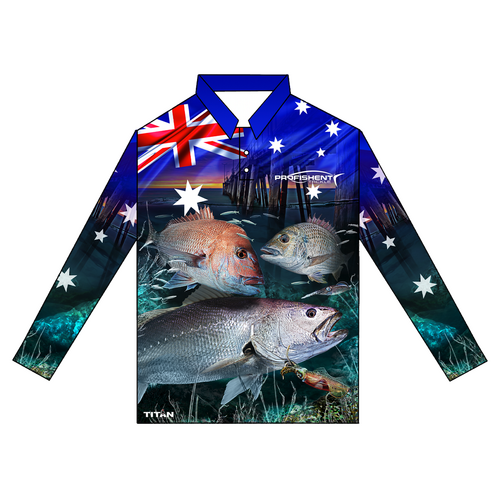 Profishent Sublimated Long Sleeved Oz Estuary Fishing Shirt #XL