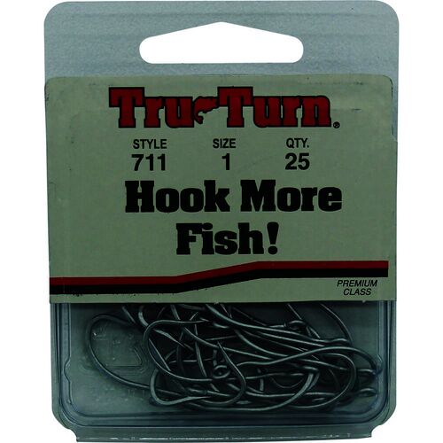 Tru Turn 711 Forged Perma Streel Cone Cut Fishing Hook 25pk - Choose Size