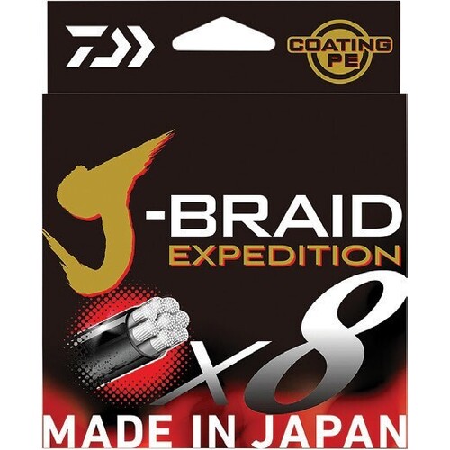 Daiwa J Braid Expedition x8 300m Orange Braid Fishing Line - Choose Lb