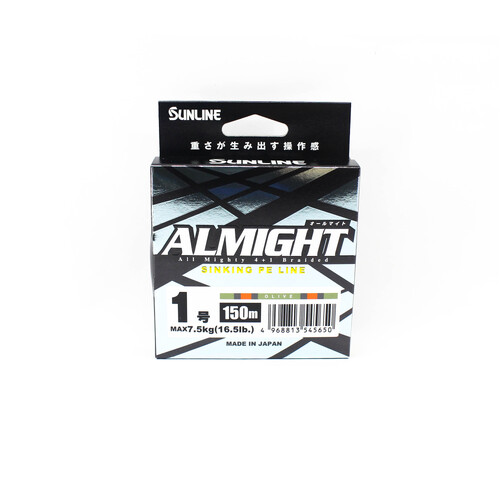 Sunline Almight 150m Olive Sinking Braid Fishing Line #16.5lb